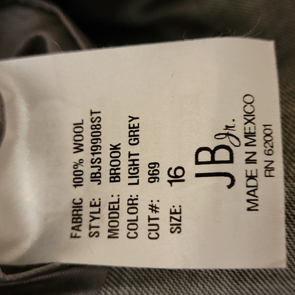 Boy's jb Jr suit set size 16R 100%wool - Picture 5 of 6